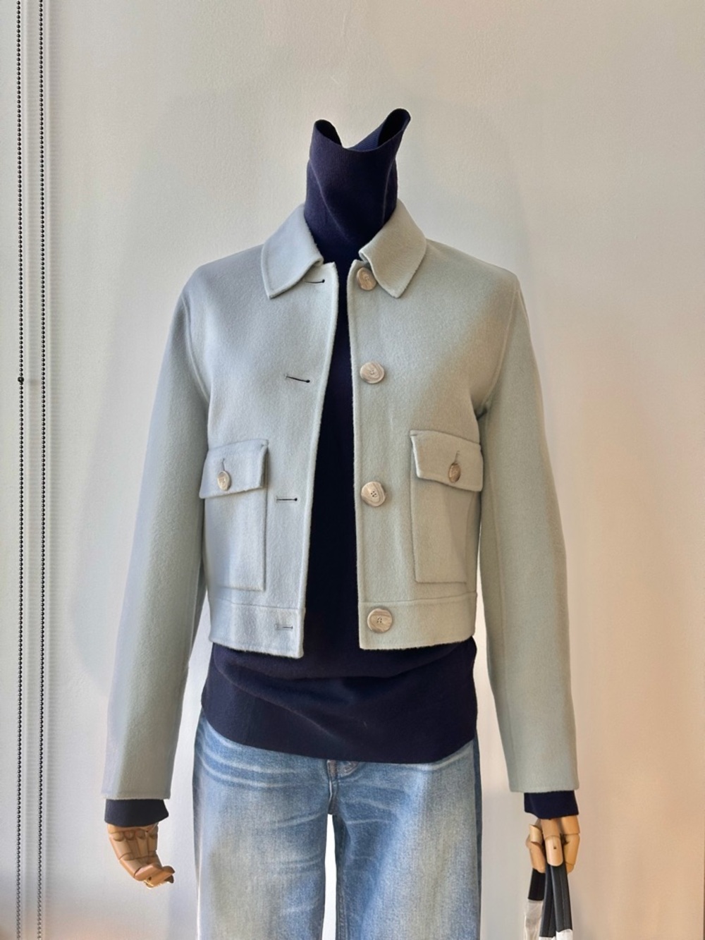 Theory Flap Pocket Jacket in Double - Face Wool-Cashmere